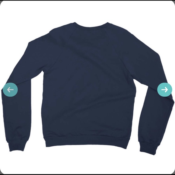 Womens Frenchies and Yoga Navy Crewneck Sweatshirt - Picture 3 of 6